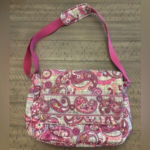 Retired Vera Bradley Paisley Meets Plaid laptop/diaper/shoulder/messenger bag